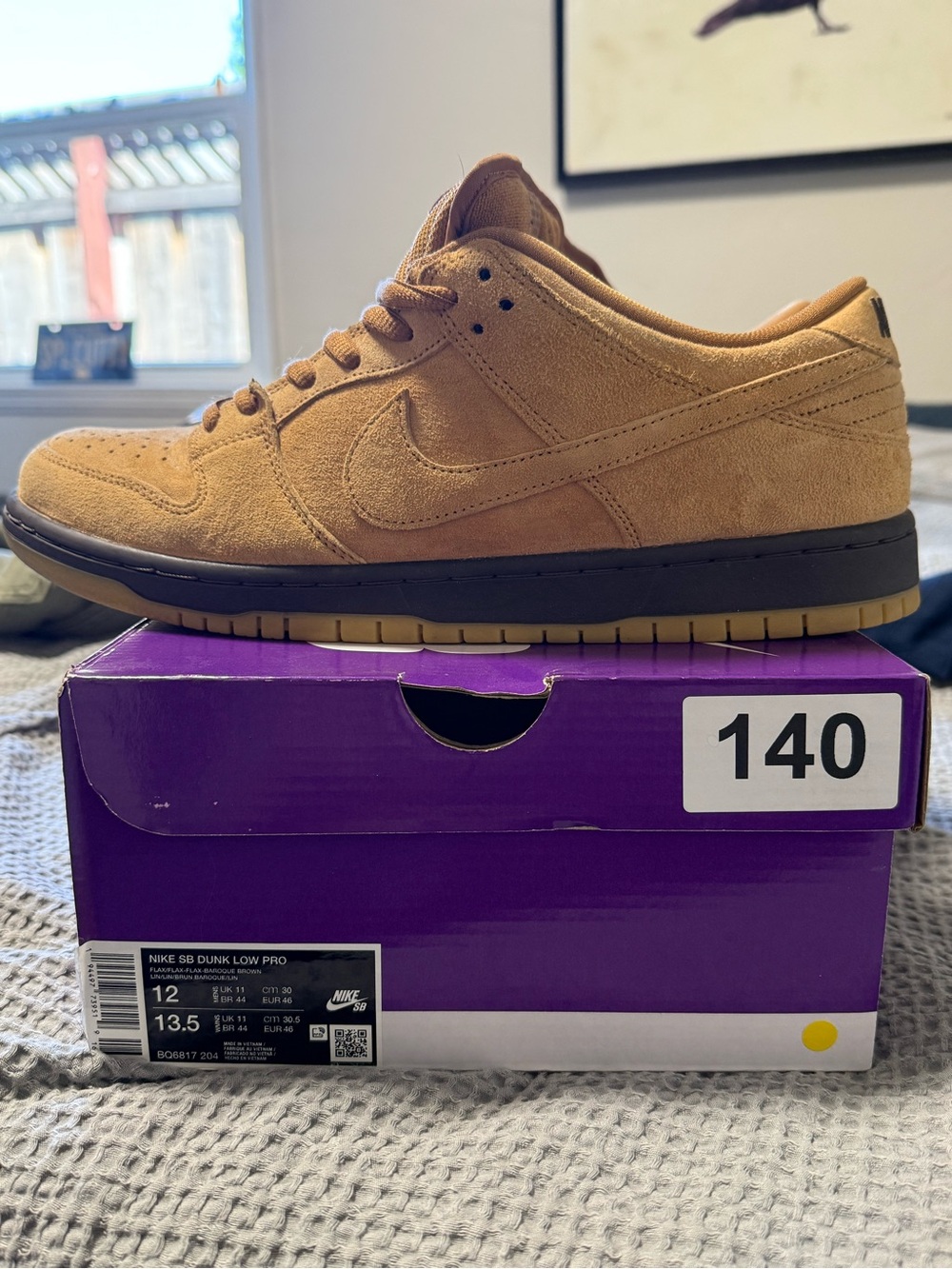Nike Men’s Suede Low-Top Sneakers in Wheat/Tan
